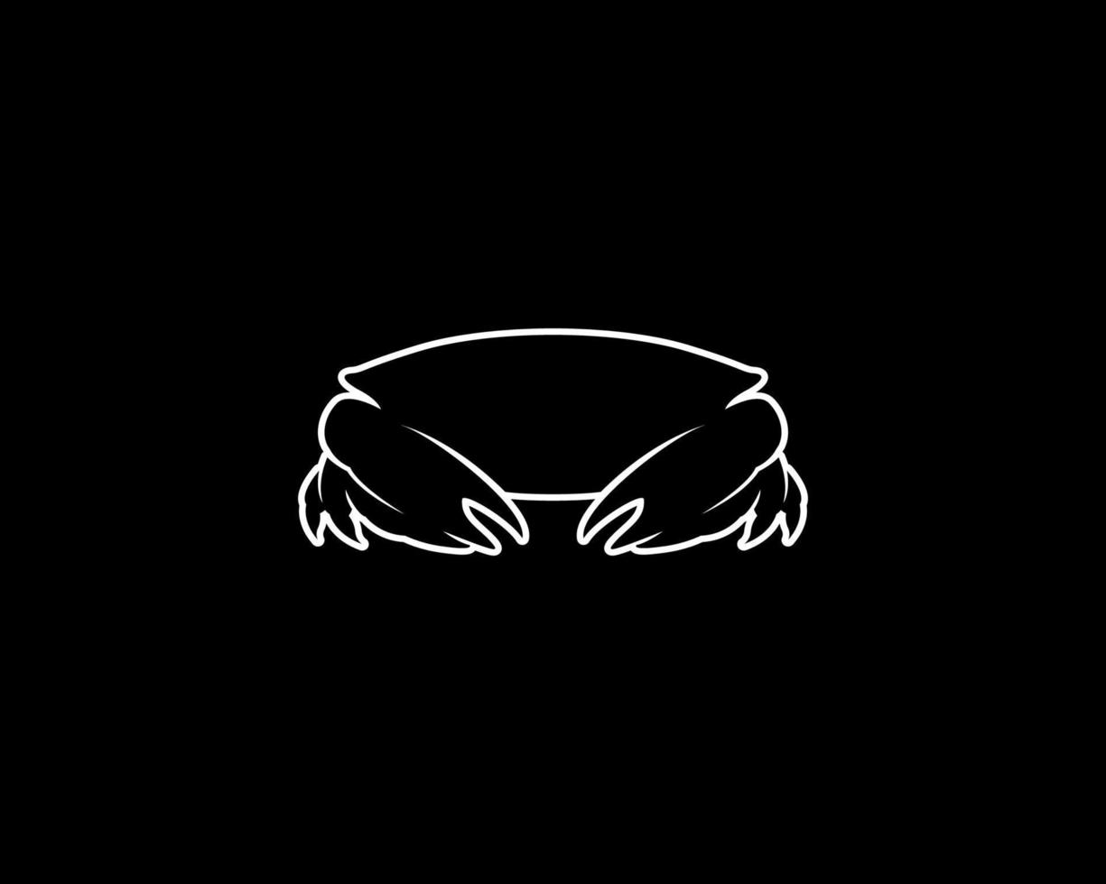 crab outline vector silhouette