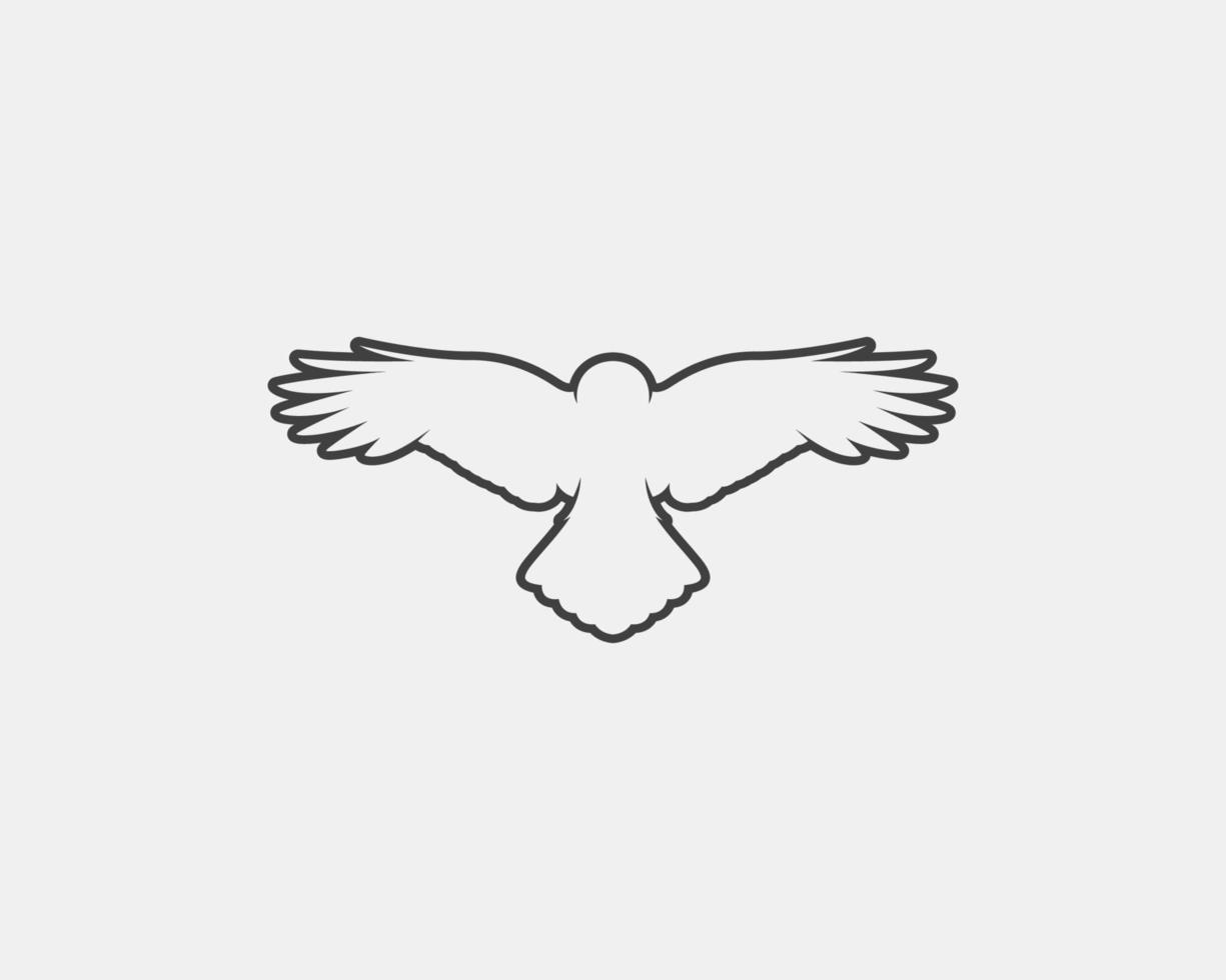 crow outline vector silhouette