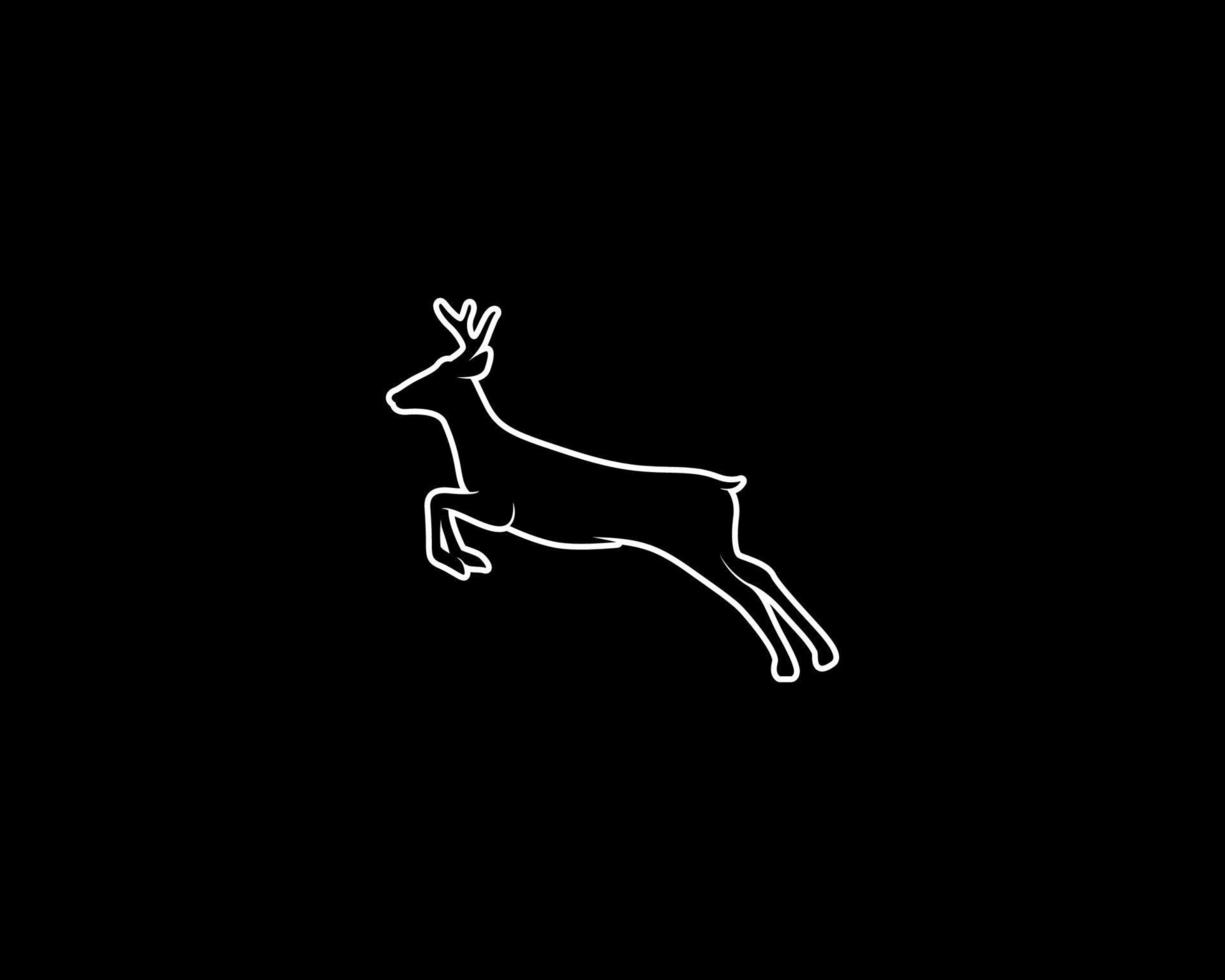 deer outline vector silhouette