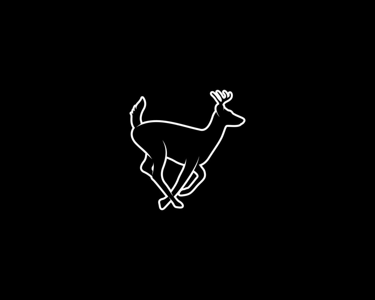 deer outline vector silhouette