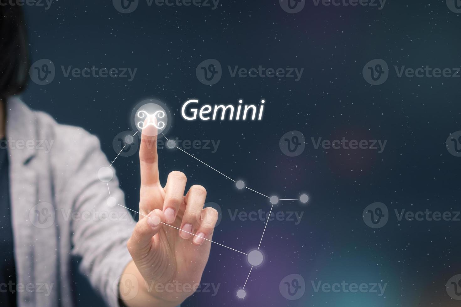 Gemini horoscope symbol. photo