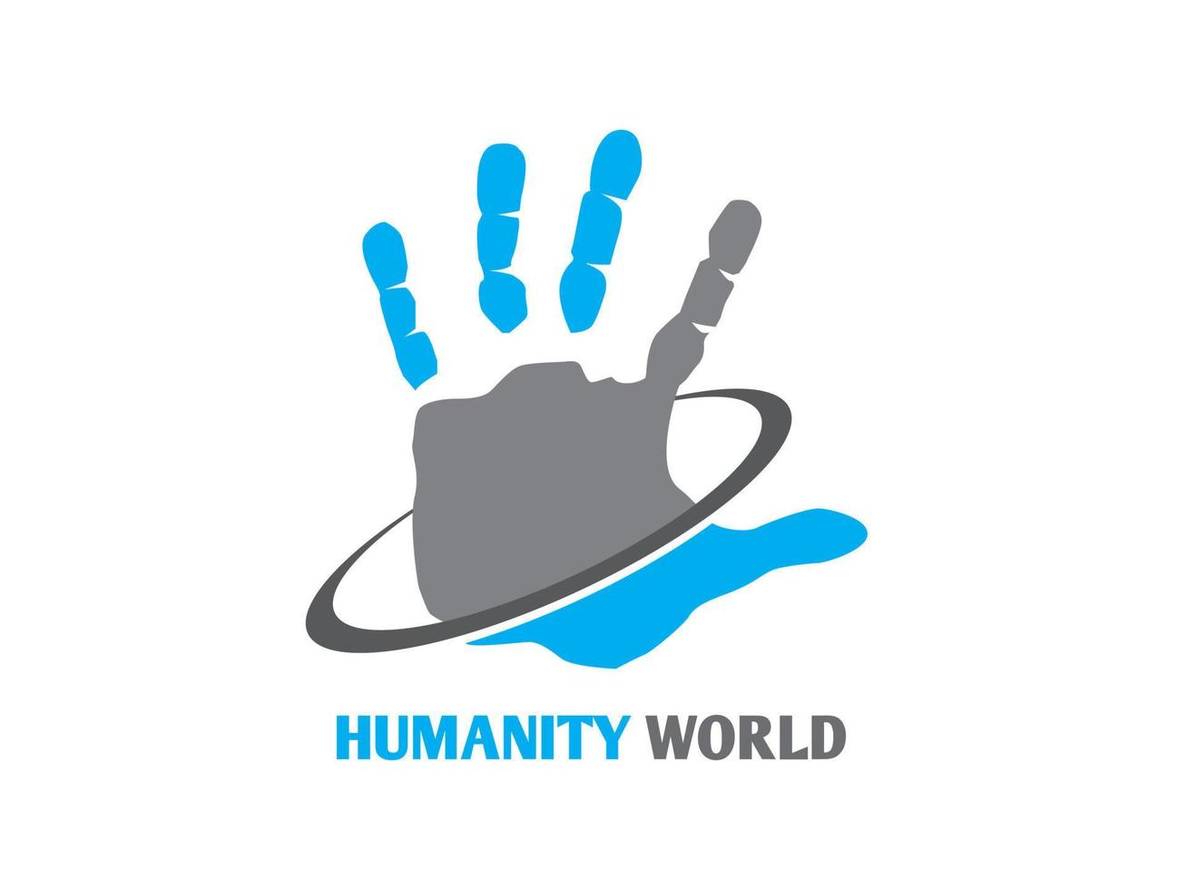 logotipo del mundo de la humanidad vector