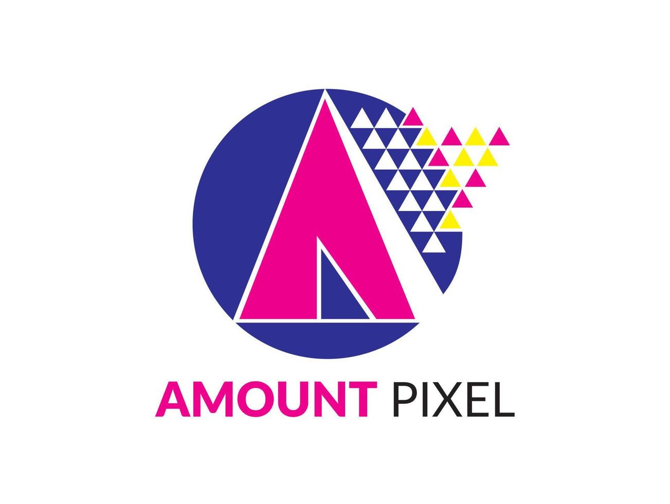 Amount Pixel Logo vector