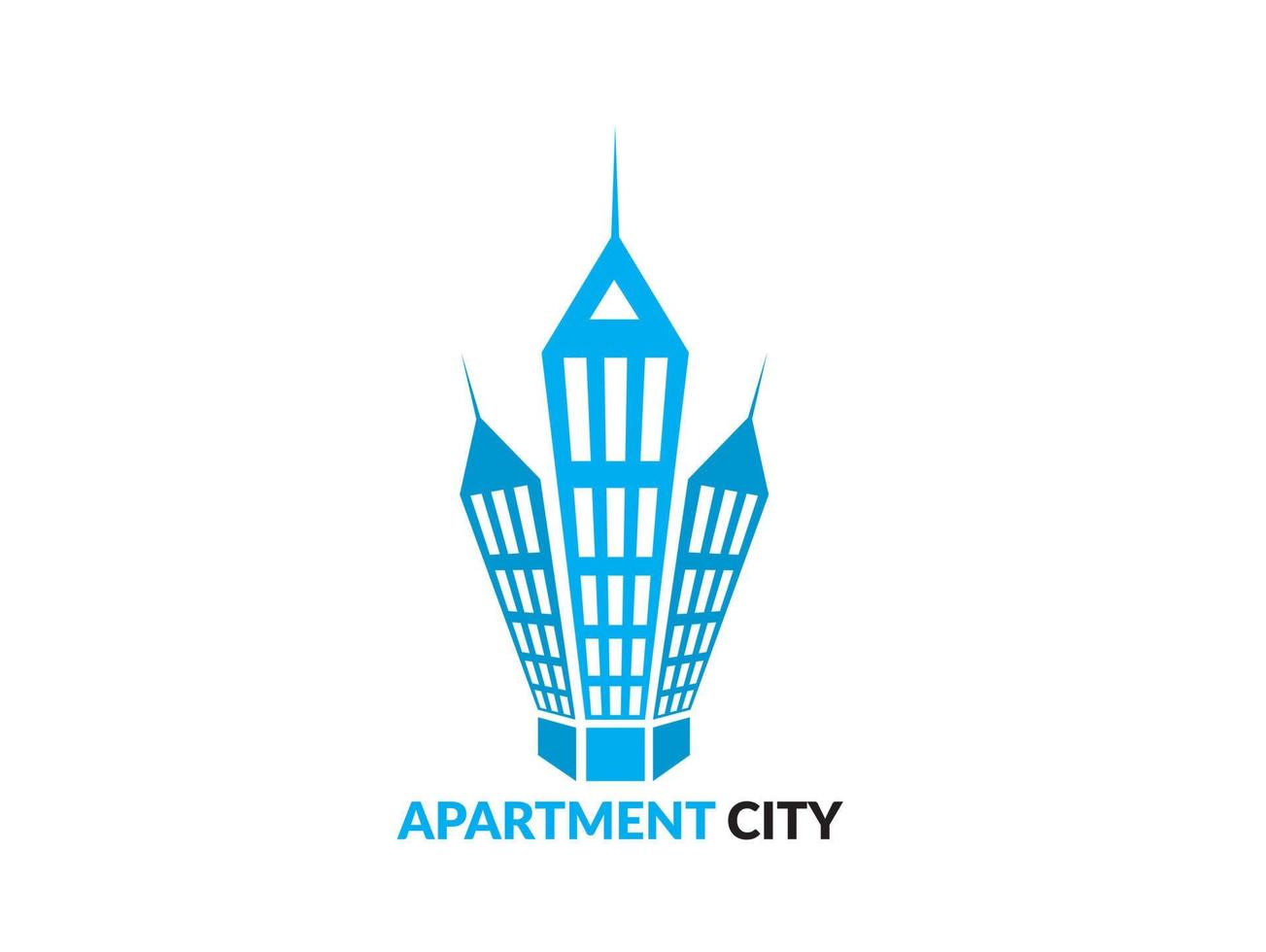 logotipo de la ciudad de apartamentos vector