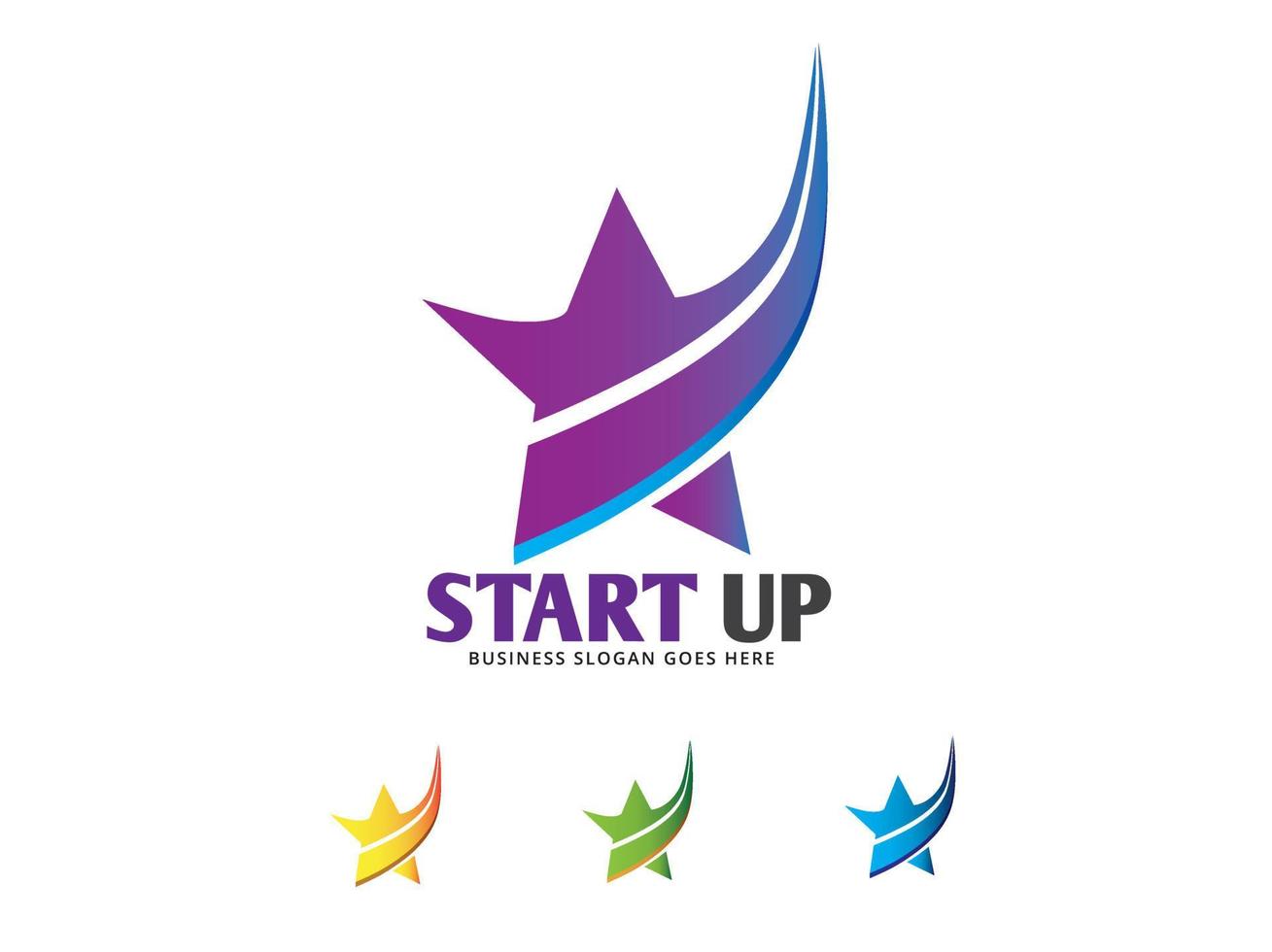 Start Up Star Business Logo vector