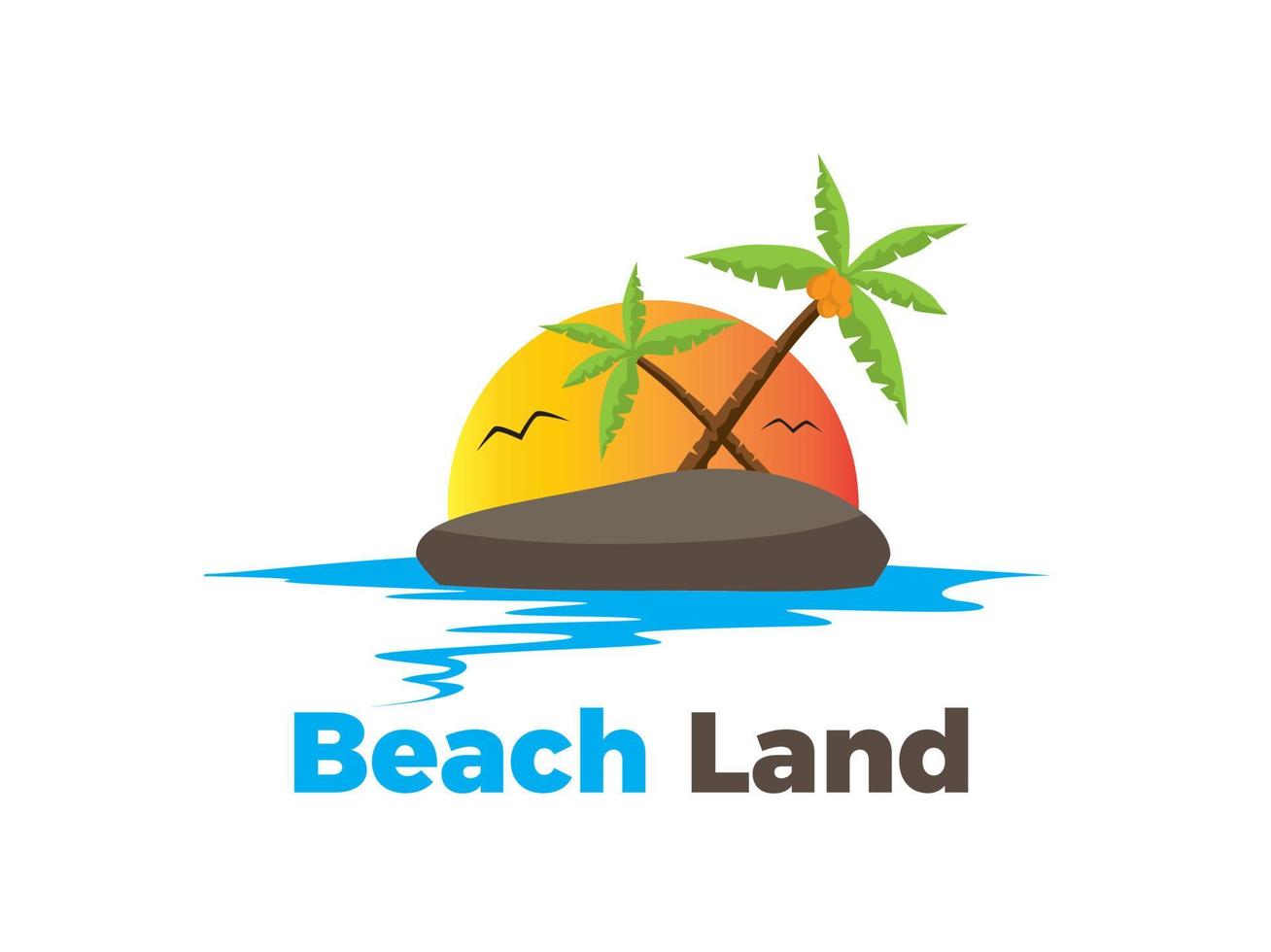 Beach Land Logo vector