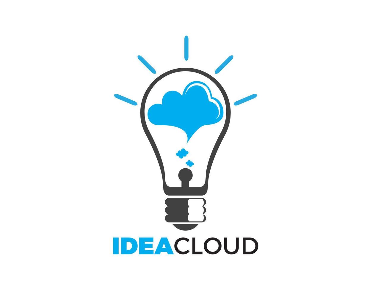 logotipo de la nube de ideas vector
