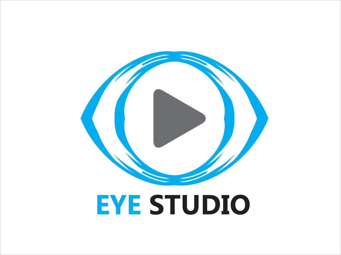 logotipo de estudio de ojos vector