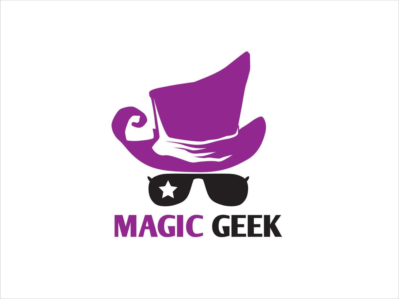logotipo de friki mágico vector
