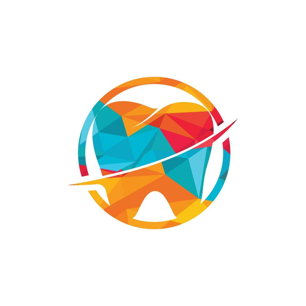 Tooth vector logo template for dentistry or dental clinic and health products.