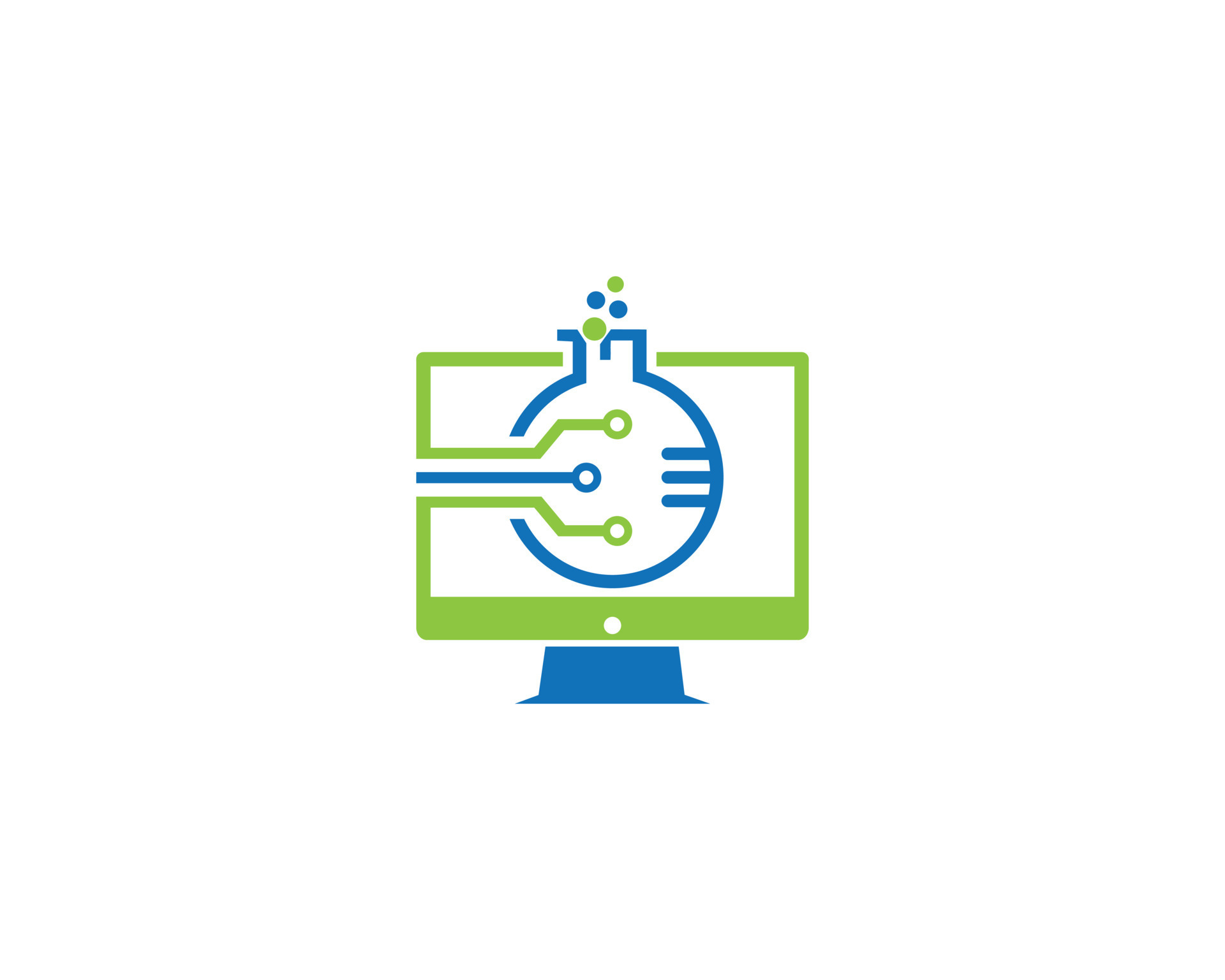 Computer Lab Technology Logo Design Vector Template 11401542 Vector Art ...