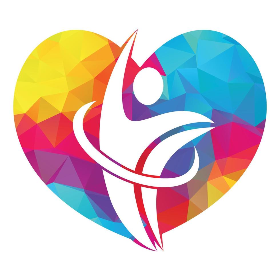 Human athlete in motion who crosses finish line and breaks through ribbon isolated logo vector. vector