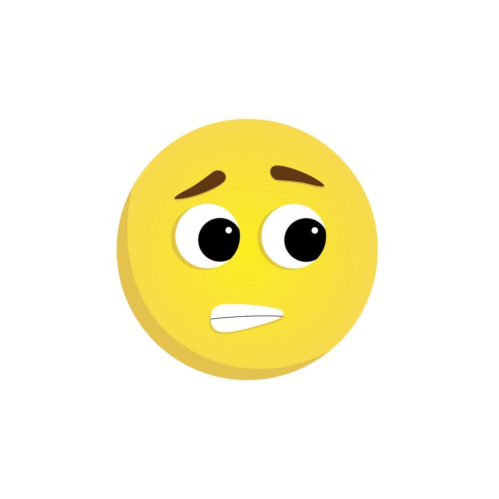 Emoticon with a dismissive look vector