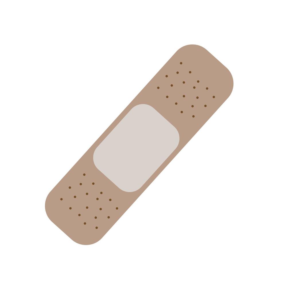 Simple adhesive bandage in a cartoon style. vector