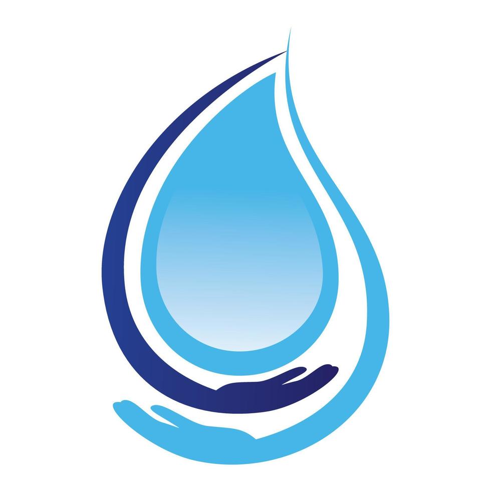 Safe water logo template design. Water Care logo vector design.