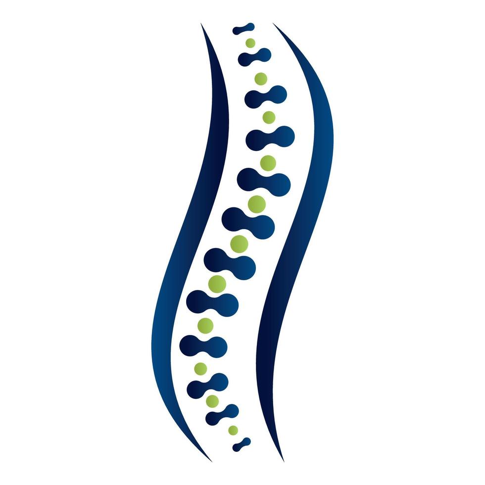 Chiropractic Logo Design Vector illustration. Spine care logo.