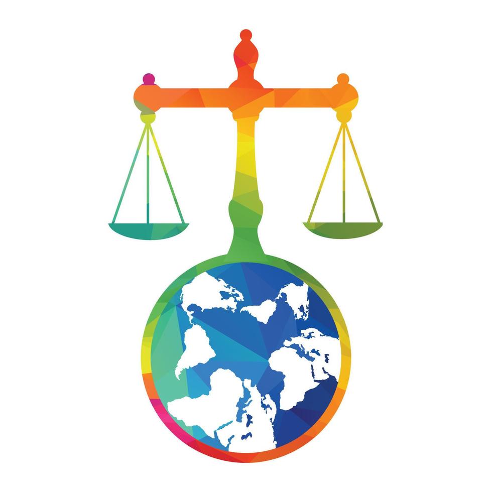 equilibrio de la ley y diseño del logotipo del monograma del abogado. diseño de logotipo de equilibrio relacionado con abogado, bufete de abogados o abogados. vector