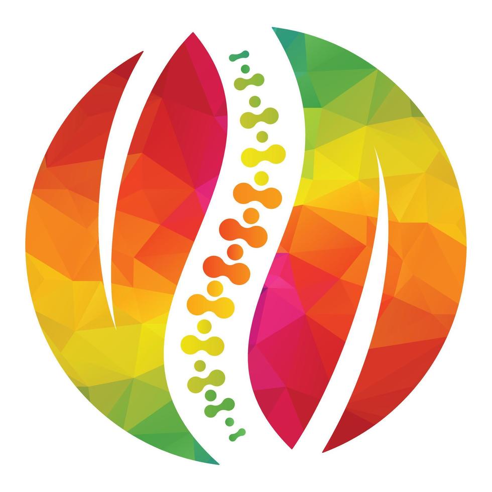 Chiropractic Logo Design Vector illustration. Spine care organic logo.