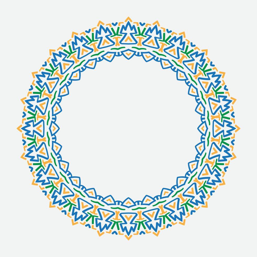 round or circular decorative pattern for design framework and banner. circle frame. classic frame. retro or vintage frame vector