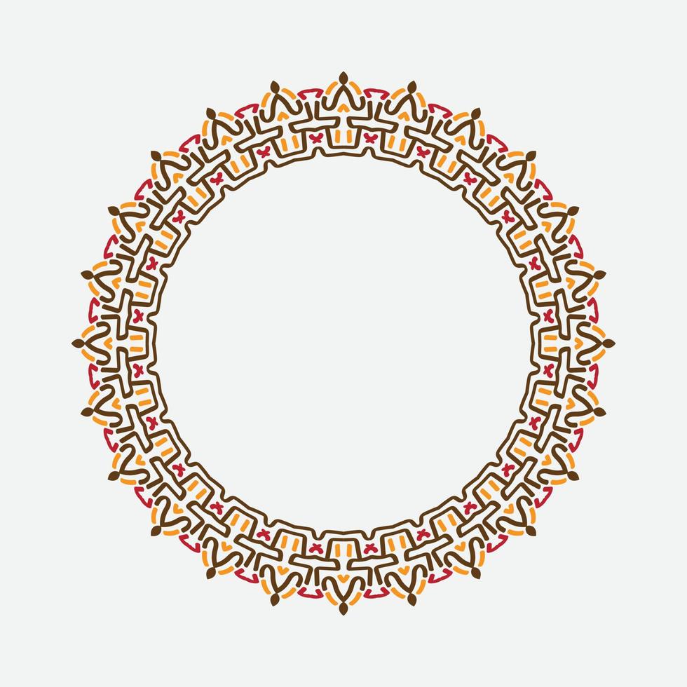 round or circular decorative pattern for design framework and banner. circle frame. classic frame. retro or vintage frame vector