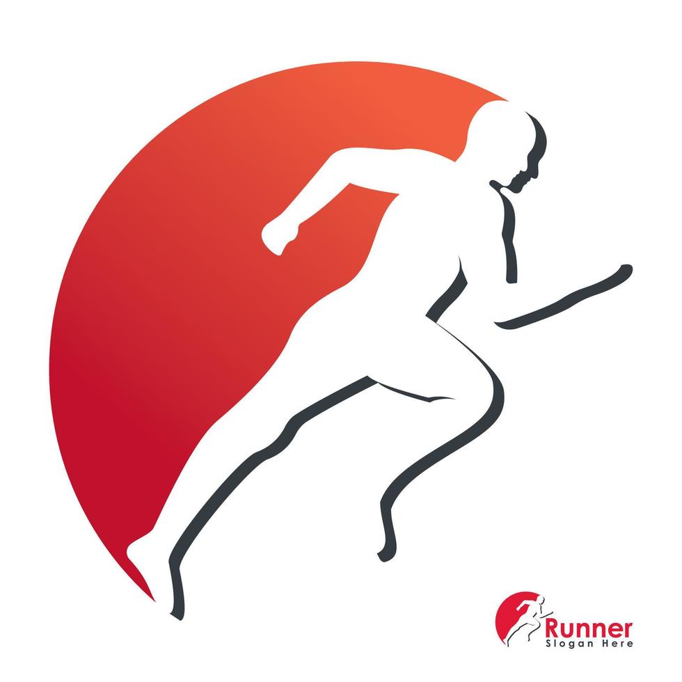 Running and Marathon Logo Vector Design. Running man vector symbol.