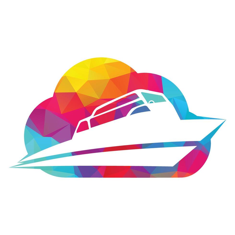 Sailing boat vector logo design. Sailing boat icon symbol.