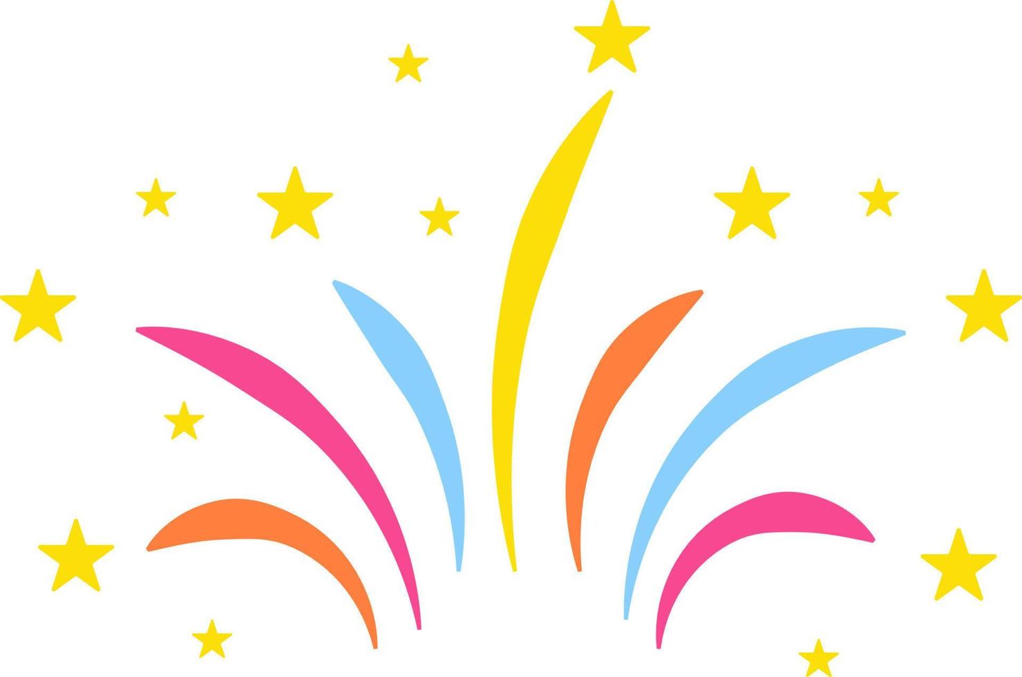 Happy New Year's Colorful Fireworks vector
