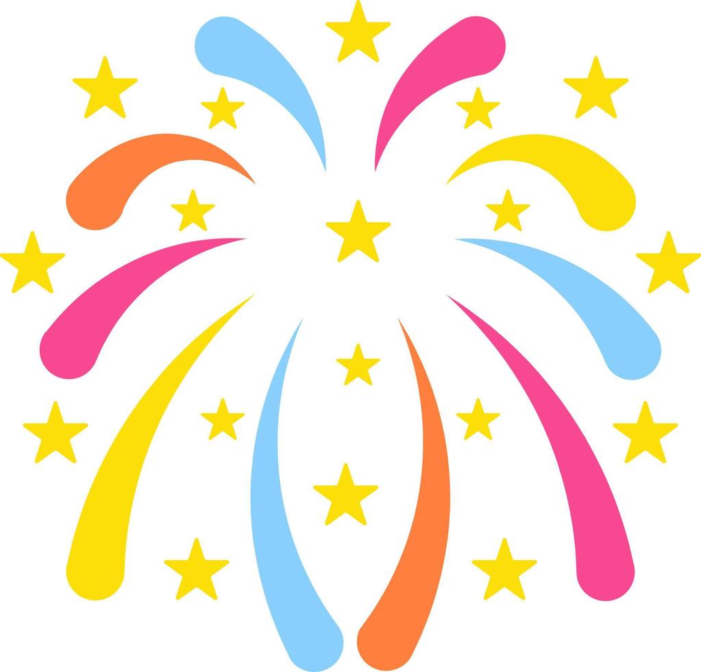 Happy New Year's Colorful Fireworks vector