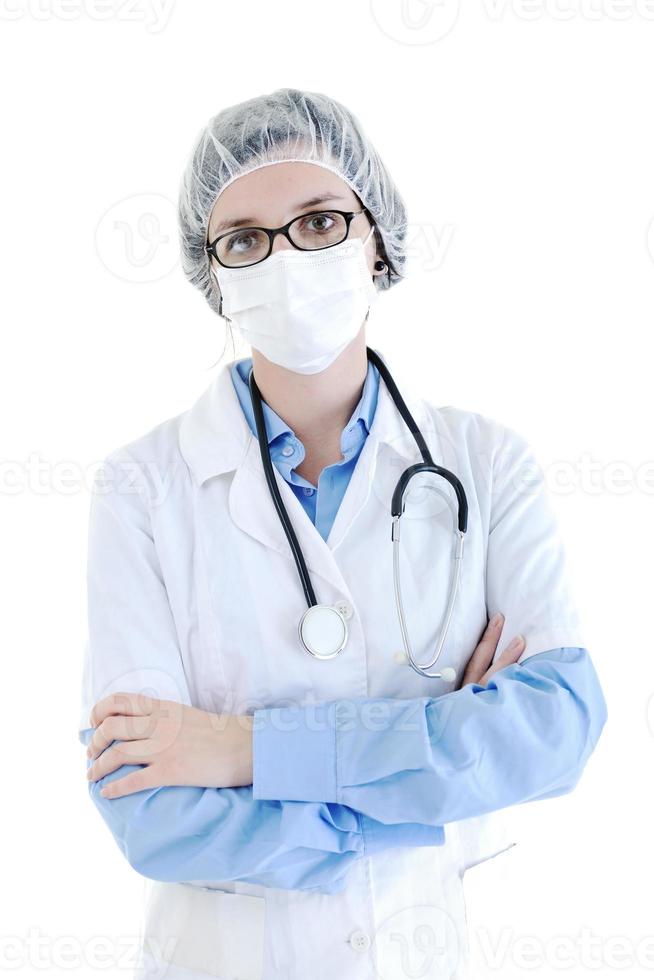 isolated adult woman nurse photo