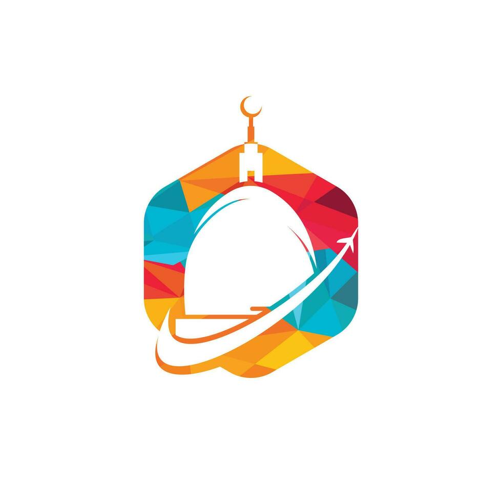 Islamic travel and tour vector logo design.