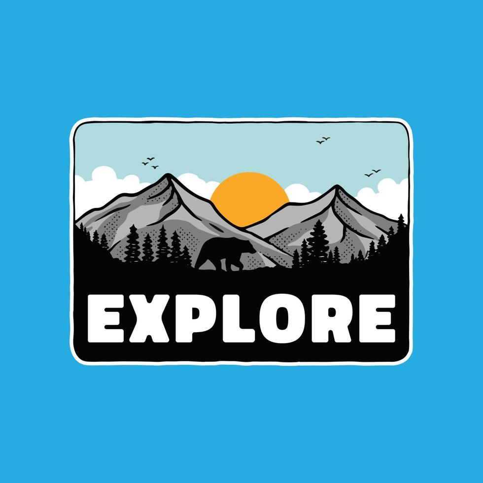 nature mountain illustration vector