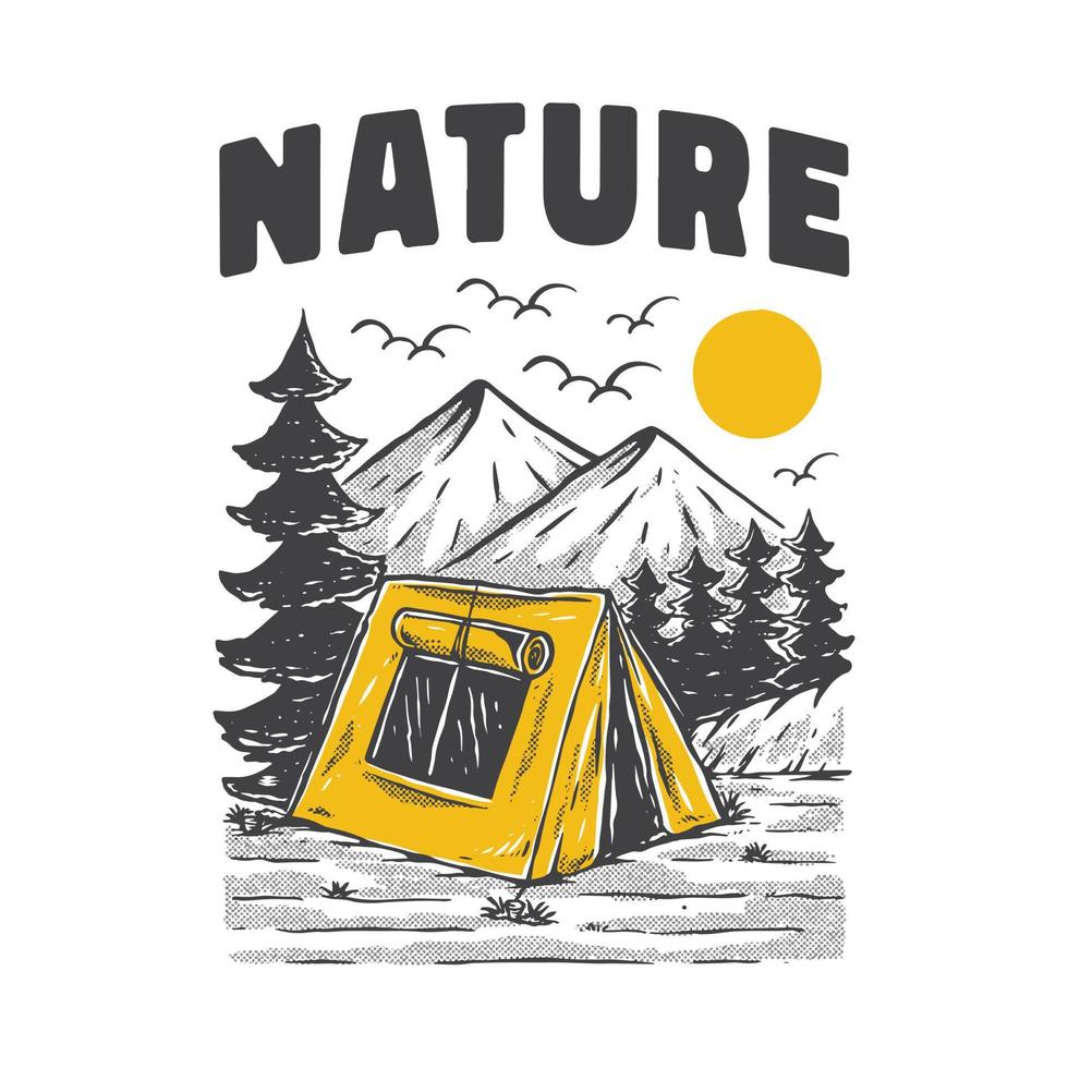 camp vintage illustration vector