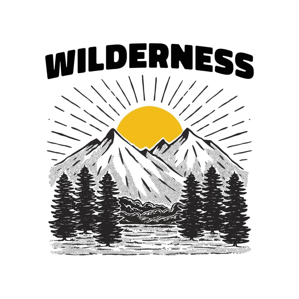 nature mountain illustration vector
