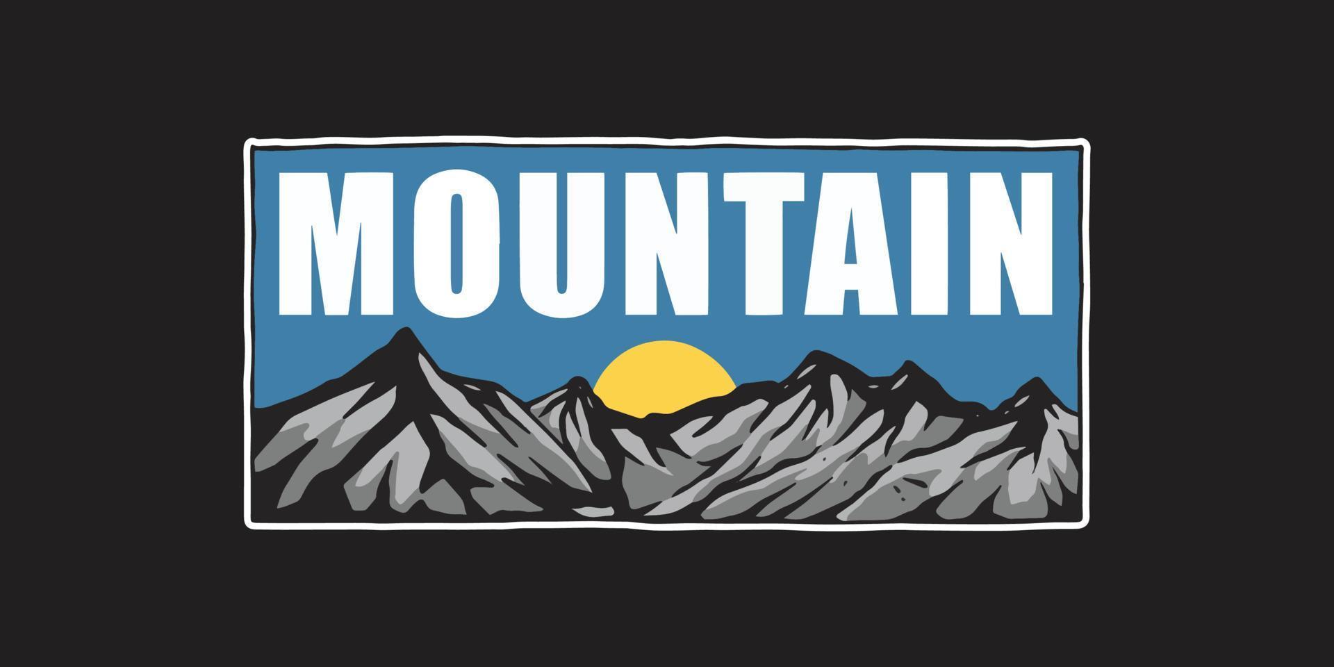 mountain illustration vintage vector