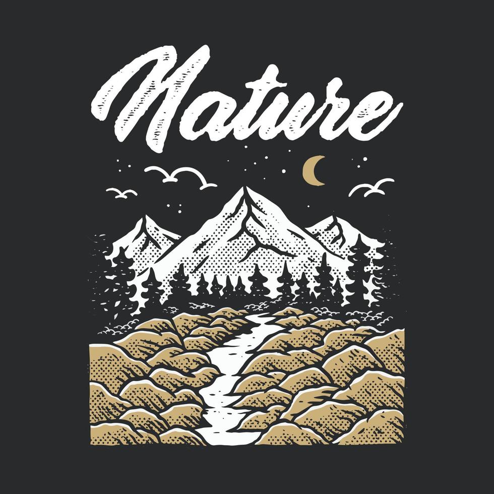 nature mountain illustration vector
