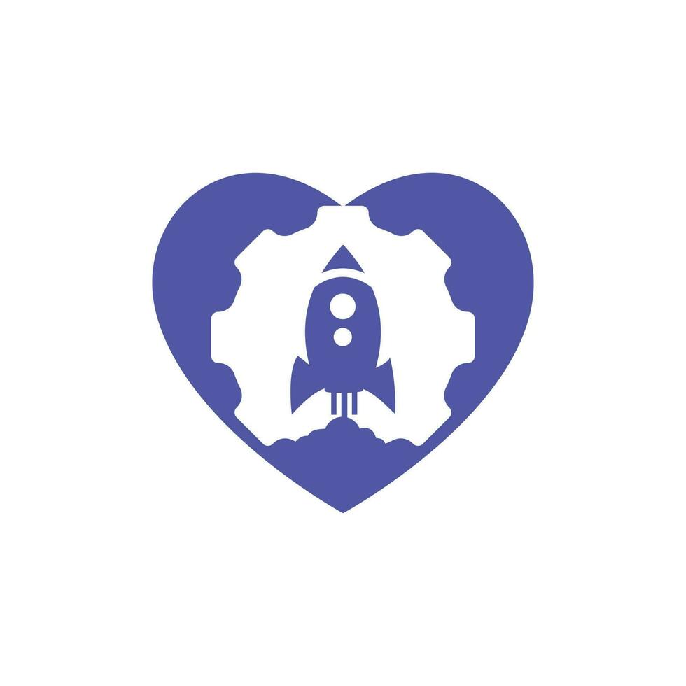 Rocket Gear vector logo design template.