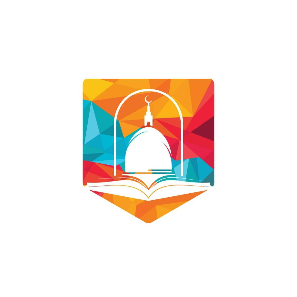 Islamic school vector logo design. Muslim learning logo template.