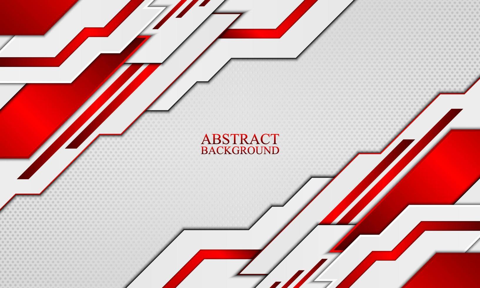Abstract technology background with white and red neon stripes. vector