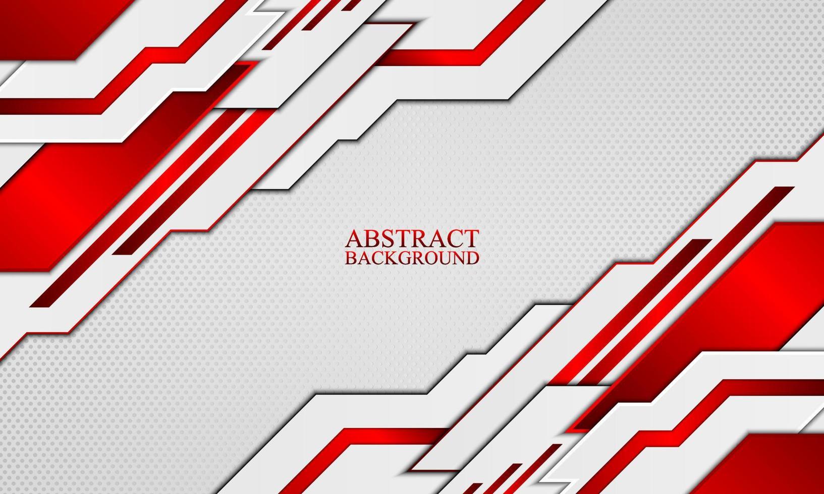 Abstract technology background with white and red neon stripes. vector