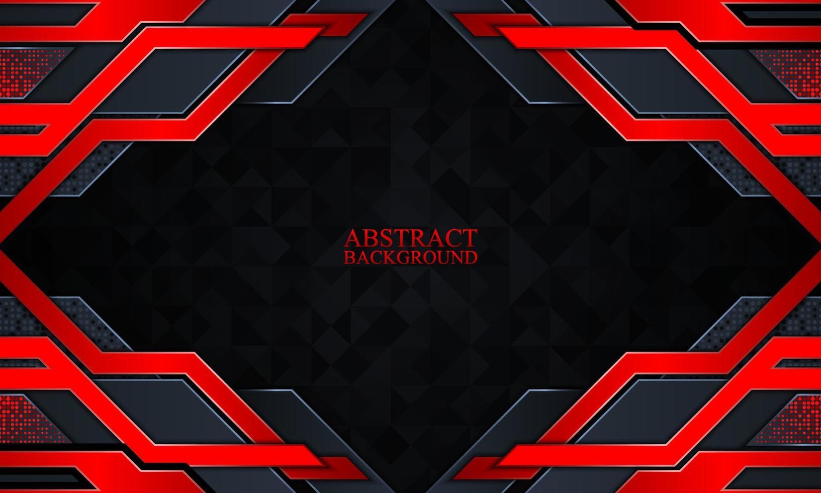 Abstract technology background with dark navy and red glow stripes. vector