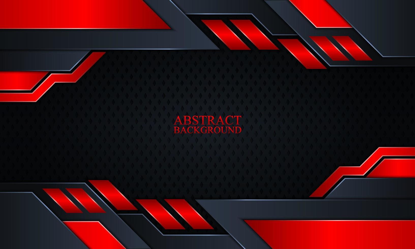 Abstract technology background with dark navy and red glow stripes. vector