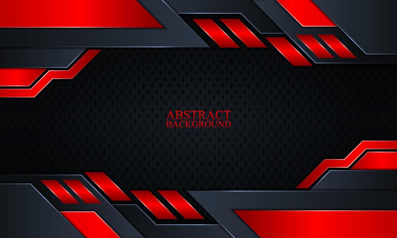 Abstract technology background with dark navy and red glow stripes. vector