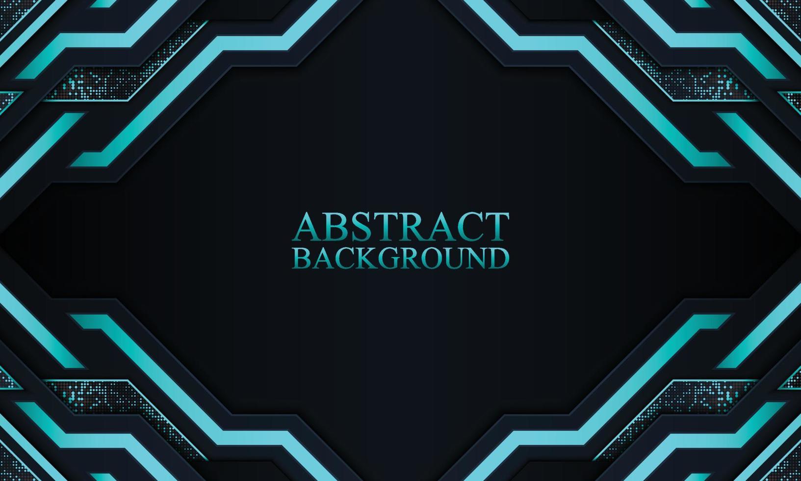 Abstract technology background with dark navy and blue neon stripes. vector