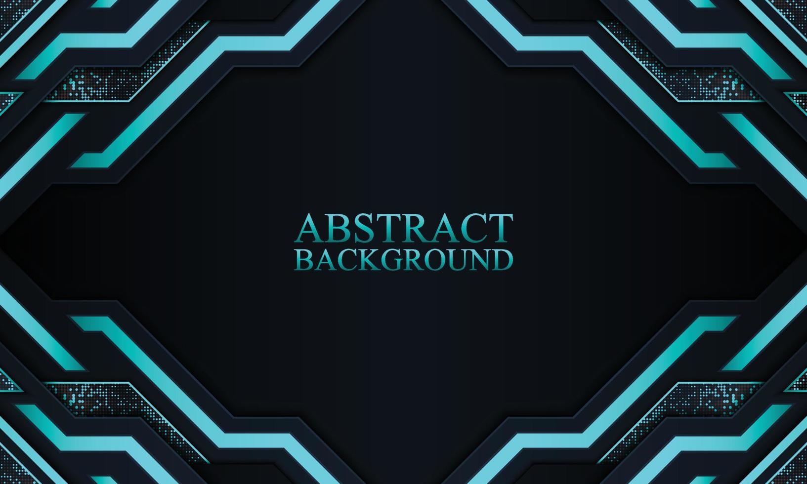 Abstract technology background with dark navy and blue neon stripes. vector