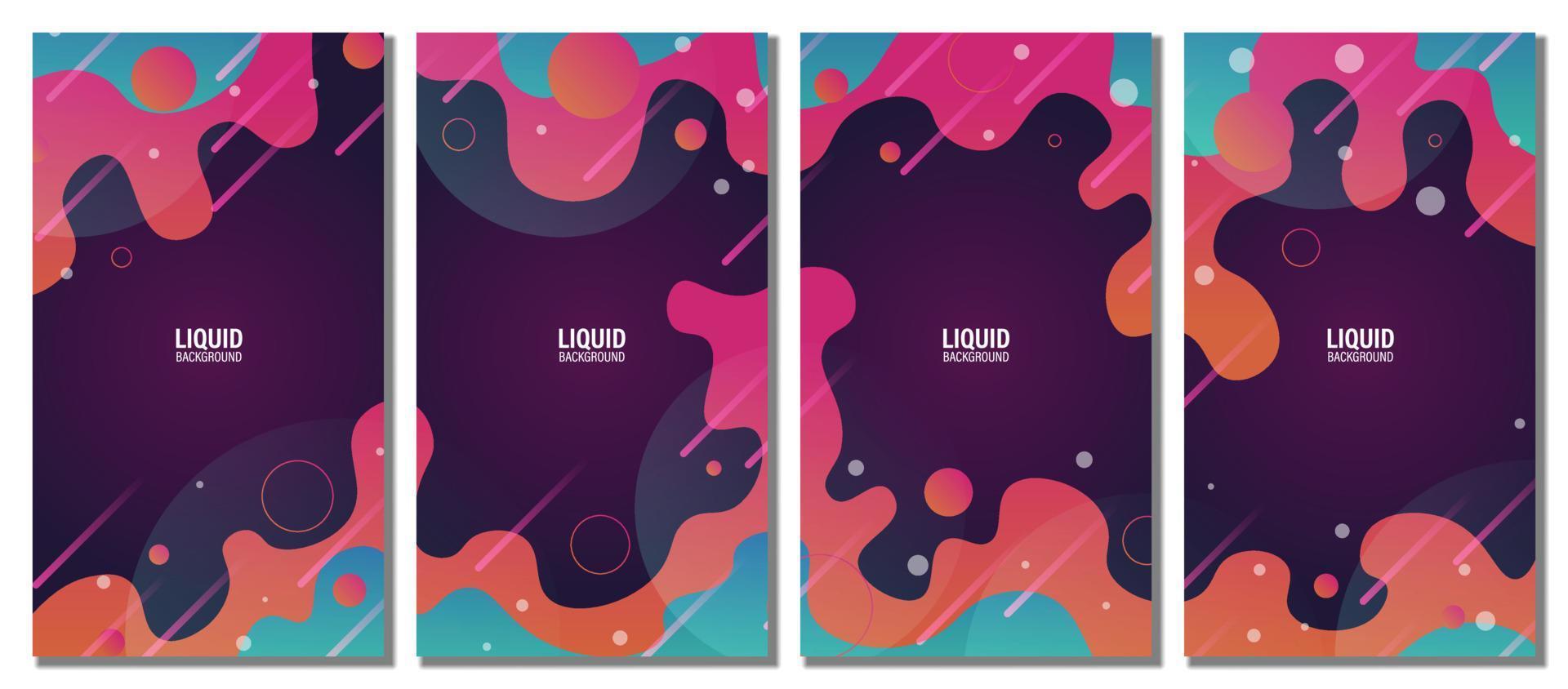 Abstract modern template set background. vector