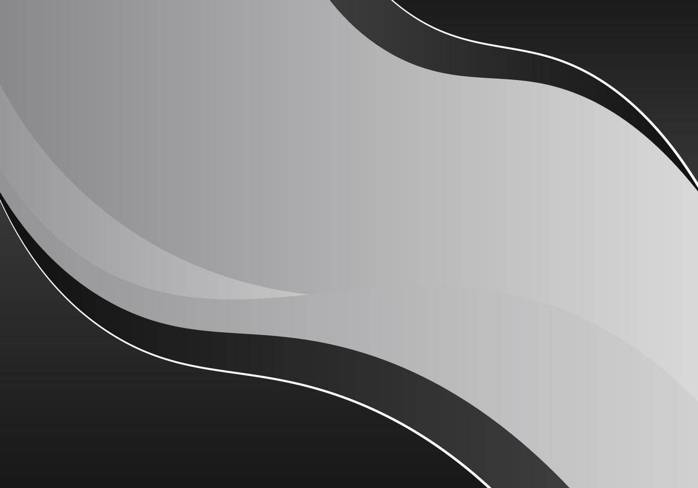 Black and gray curved background. Vector illustration.