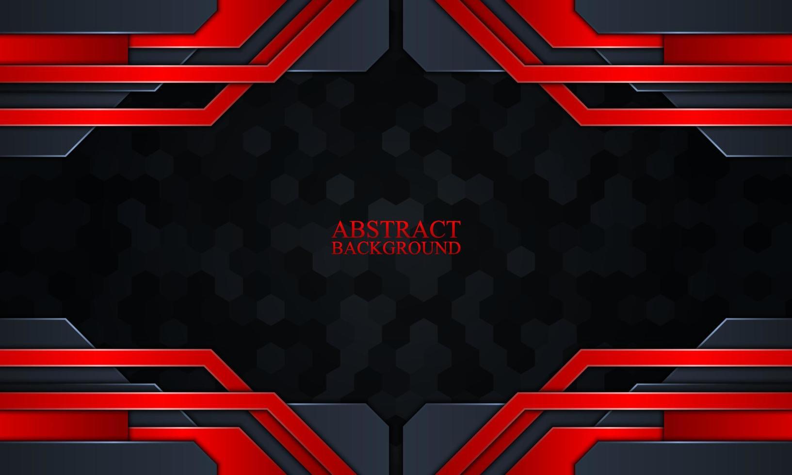 Abstract technology background with dark navy and red glow stripes. vector