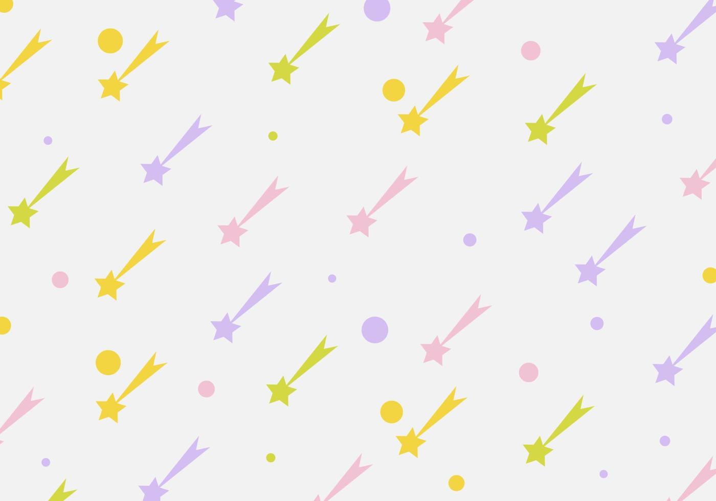 Abstract shooting star seamless pattern background. Vector illustration.