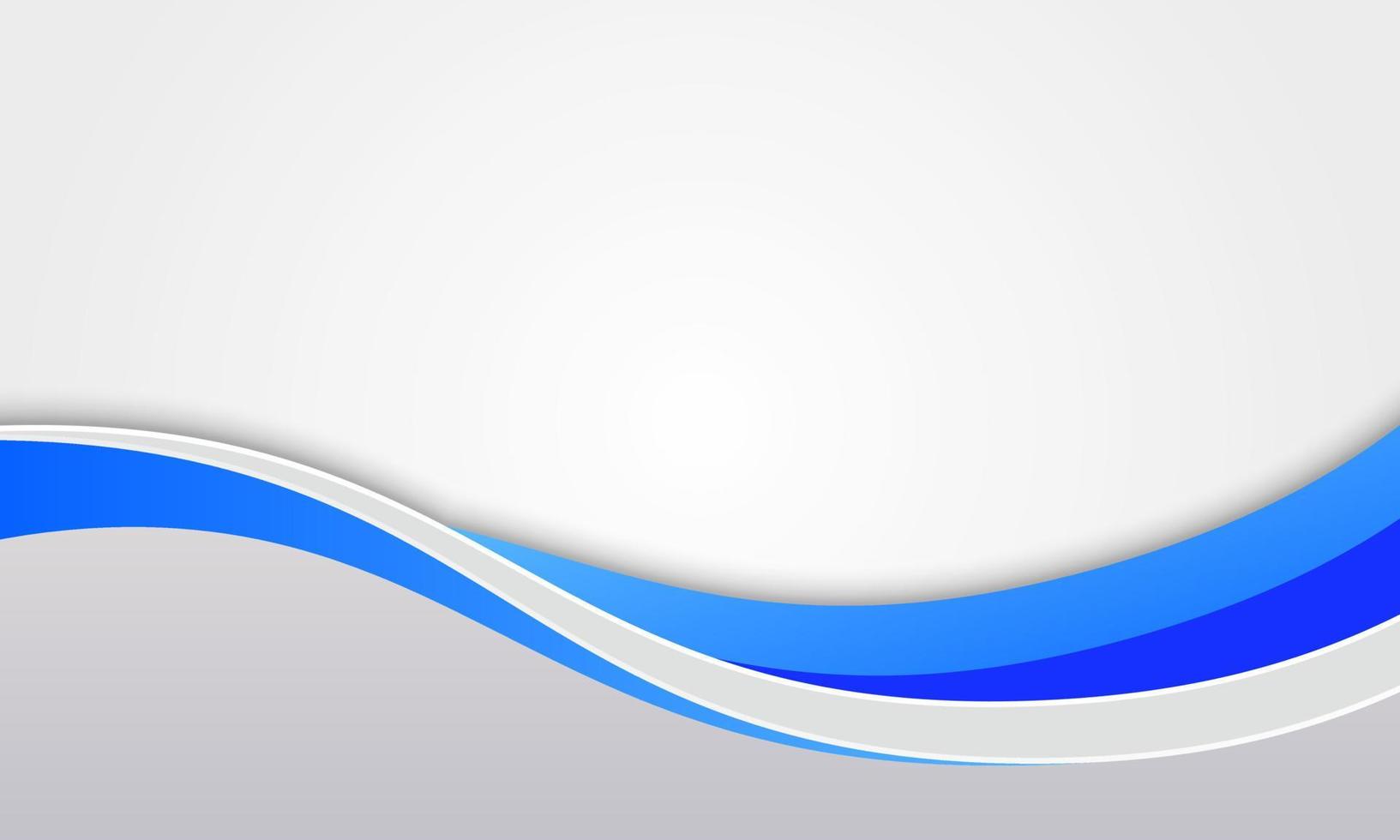Blue and gray wave shape background. vector