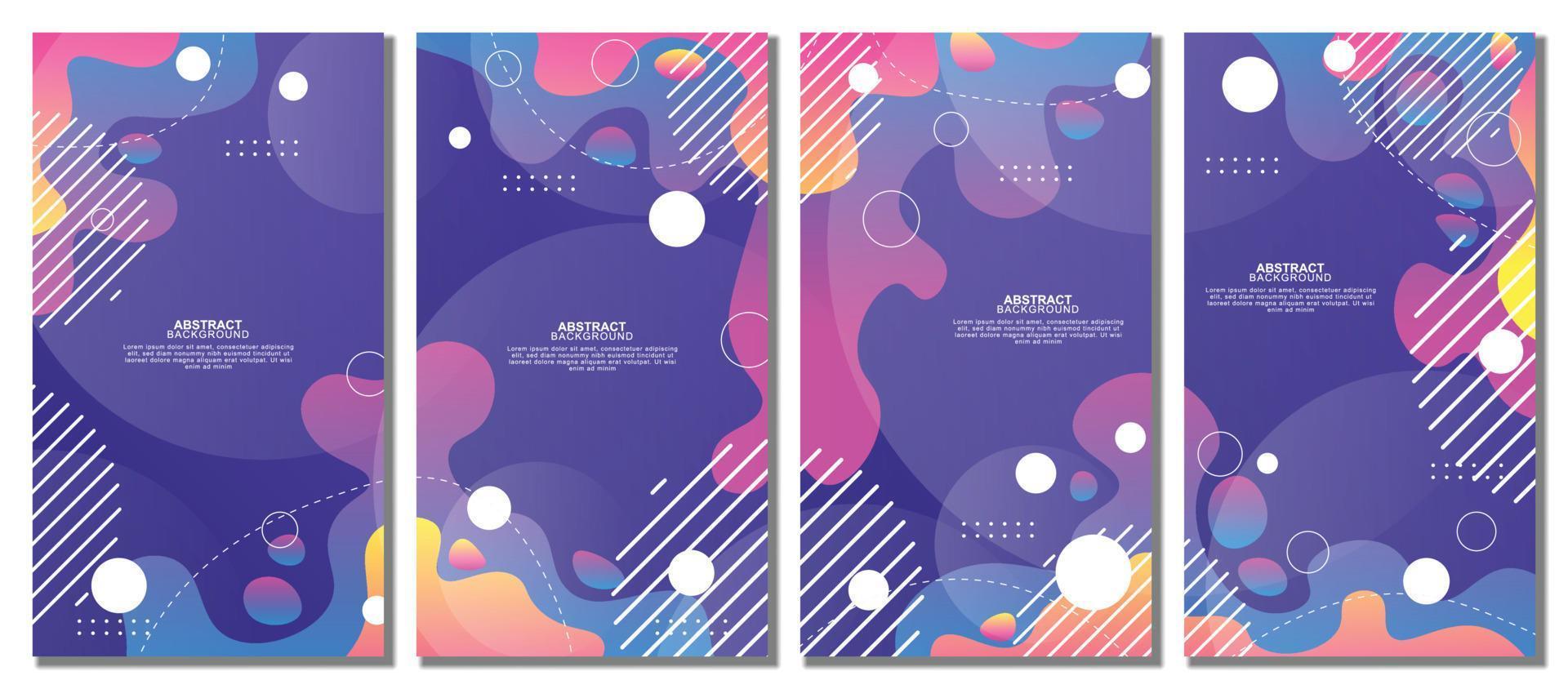 Abstract modern template set background. vector